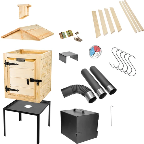 Medinė rūkykla 60 cm, su krosnele