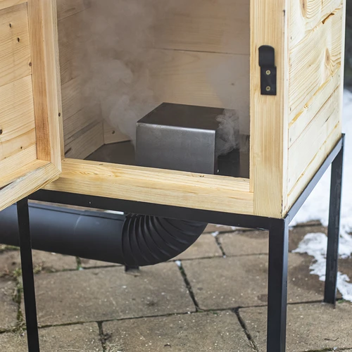 Medinė rūkykla 60 cm, su krosnele - 8