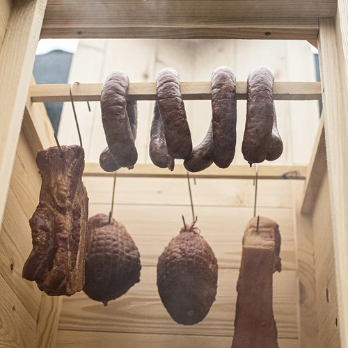 Medinė rūkykla 60 cm, su krosnele - 11