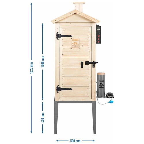 Medinė sodo rūkykla 200 L – dragON Wood 100E su elektriniu šildymo moduliu ir valdikliu - 13