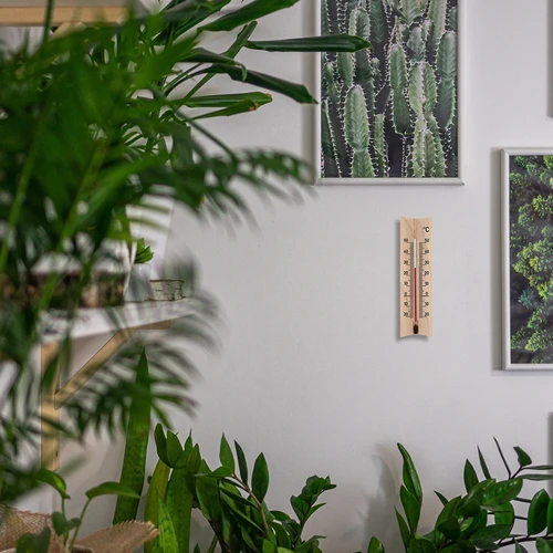 Medinis kambario termometras (-20 iki +50°C), šviesiai rudas, 15 cm - 7
