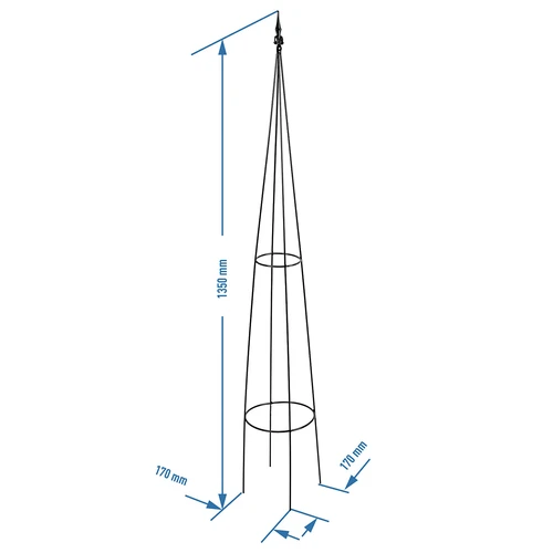Metalinė pergola - Piramidė, 135 cm - 3