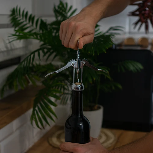 Metalinis kamščiatraukis - tradicinis - sidabrinis - 4