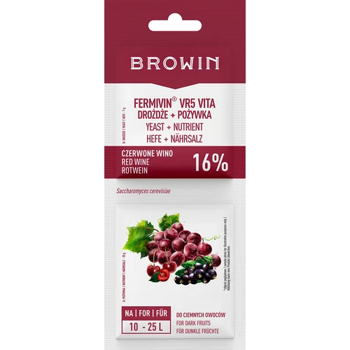 Mielės + maistinė medžiaga - raudonieji vynai