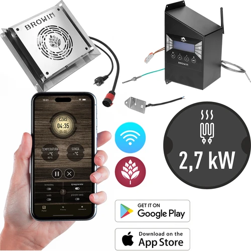 Modulių rinkinys su Wi-Fi valdikliu - dragON IQ 2,7 kW, skirtas sodo rūkykloms  - 1 