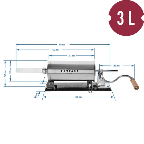 Nadziewarka pozioma 3 kg - 11