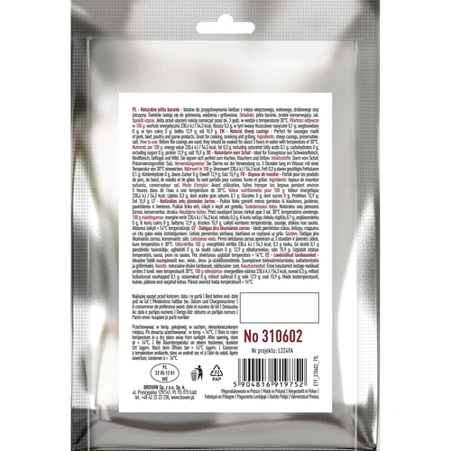 Natūralūs avių žarnų apvalkalai - kalibras 18/20 mm, 15 m - 2