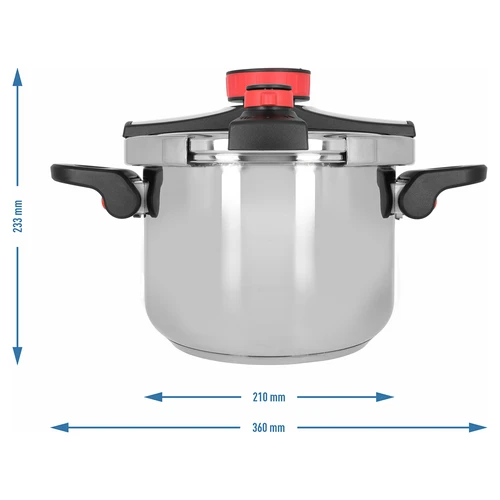 Nerūdijančio plieno greitpuodis, 6 L - 10