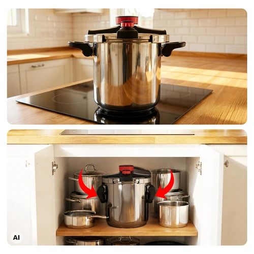Nerūdijančio plieno greitpuodis, 8 l - 6