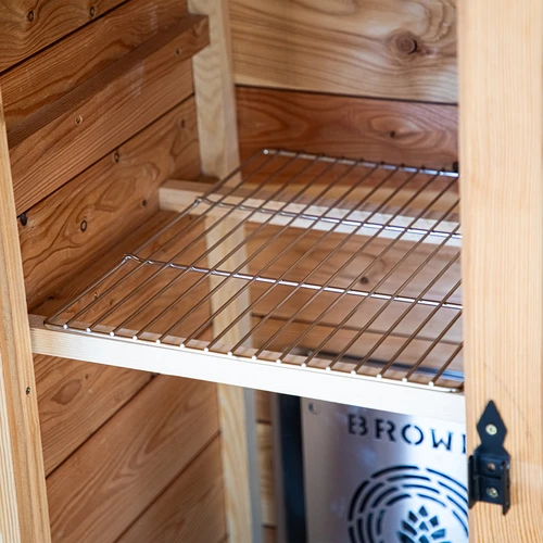 Nerūdijančio plieno grotelės medinei/faneros rūkyklai dragON 330339, 330341, 330340, 330360 - 5