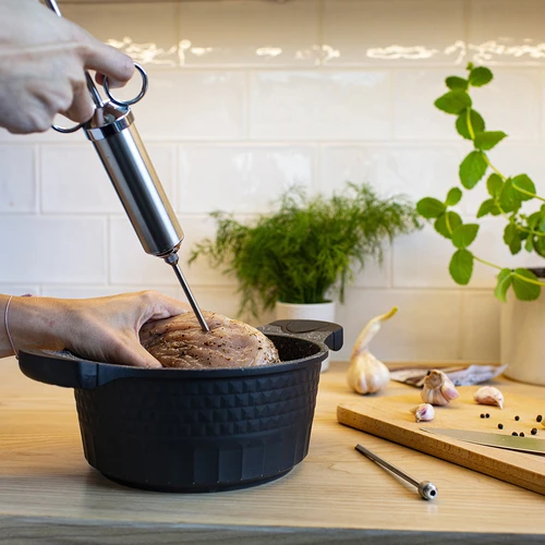 Nerūdijančio plieno injektorius 60 ml + 2 adatos - 14