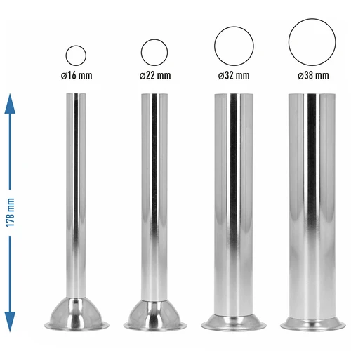Nerūdijančio plieno kimšimo antgalių rinkinys Browin vertikaliems dešrų kimštuvams, 3, 5, 7 L, 4 vnt. - 4