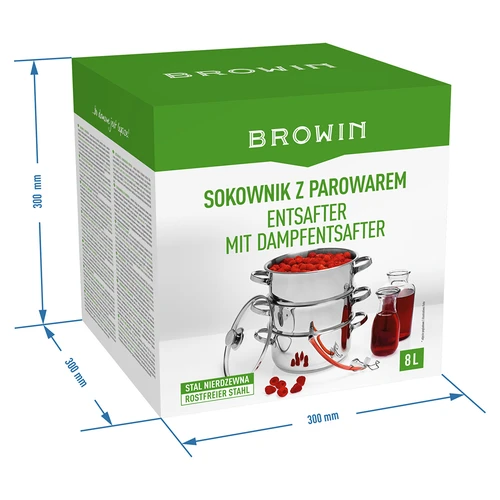 Nerūdijančio plieno sulčiaspaudė 8 L - 8