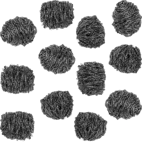 Nerūdijančio plieno vieliniai šveistukai - 12 vnt. - 2