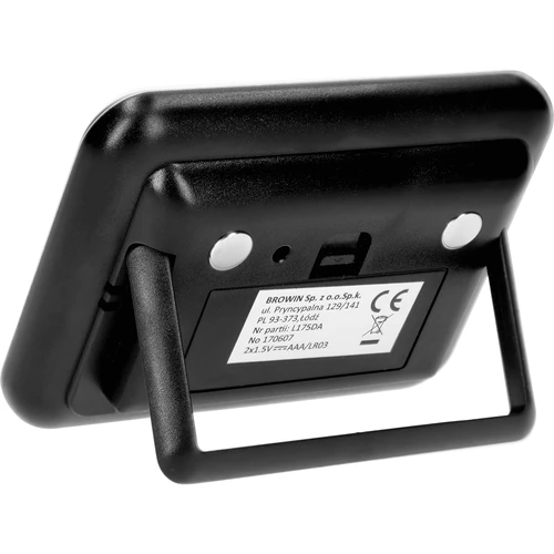 Orų stotelė – elektroninė, belaidė, juoda - 3