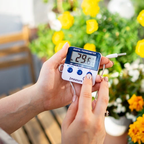 Orų stotelė – elektroninė, su zondu, balta - 8