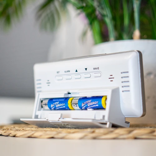 Orų stotelė RCC, DCF – elektroninė, belaidė, su apšviečiamu jutikliu, balta - 13