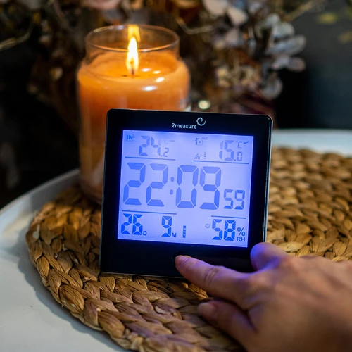 Orų stotelė RCC, DCF – elektroninė, belaidė, su apšviečiamu jutikliu, juoda - 10