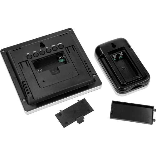 Orų stotelė RCC, DCF – elektroninė, belaidė, su apšviečiamu jutikliu, juoda - 5