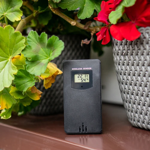 Orų stotelė RCC, DCF – elektroninė, belaidė, su apšvietimu, su jutikliu, juoda - 17