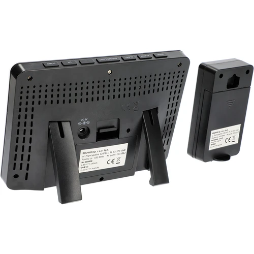 Orų stotelė RCC, DCF – elektroninė, belaidė, su apšvietimu, su jutikliu, juoda - 7