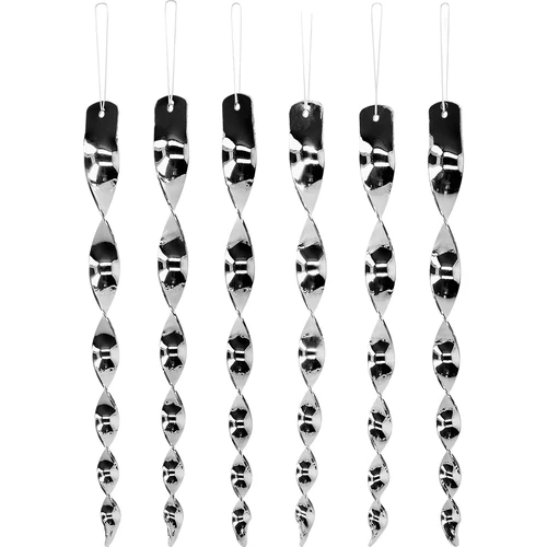 Paukščių atbaidytuvas – sidabro spalvos atspindinčios spiralės, 6 vnt.