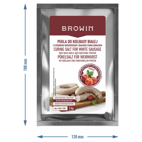 Pekla baltajai dešrai, su funkciniu baltymu ir acerola, 66g - 4