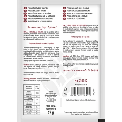 Peklinimo druska su žolelėmis "Pekla" - 70 g - 2