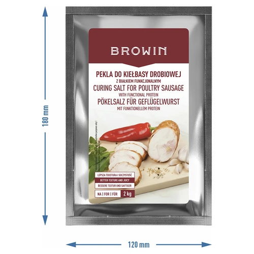 Peklos druska - Pekla paukštienos dešrai, su funkciniu baltymu, 60 g - 4