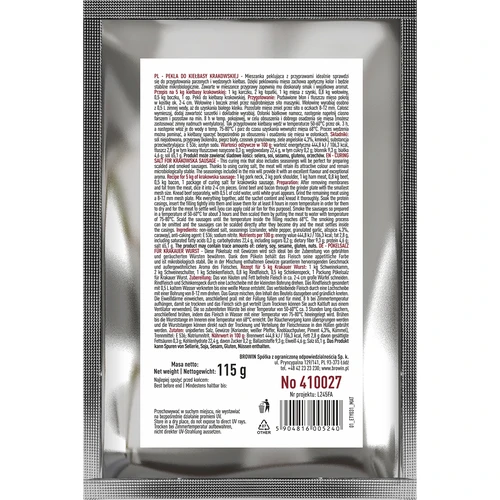 Peklosól Pekla do kiełbasy krakowskiej - 115 g - 2