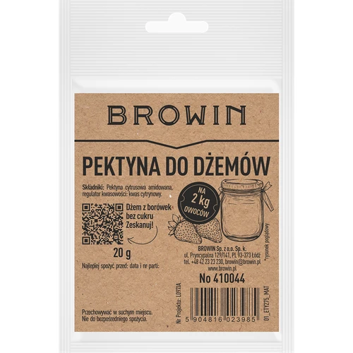 Pektinas džemams - iš citrusinių vaisių, amidintas, želėjimui, 20 g