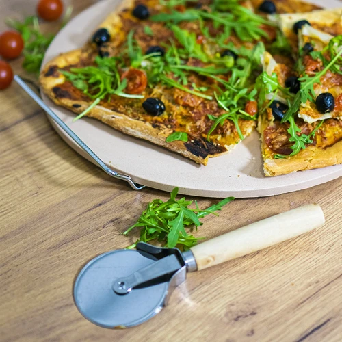 Picos akmuo su laikikliu ir pjaustytuvu, iš kordieryto, apvalus, 33 cm - 16