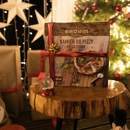 Picos akmuo su laikikliu ir pjaustytuvu, iš kordieryto, apvalus, 33 cm - 19