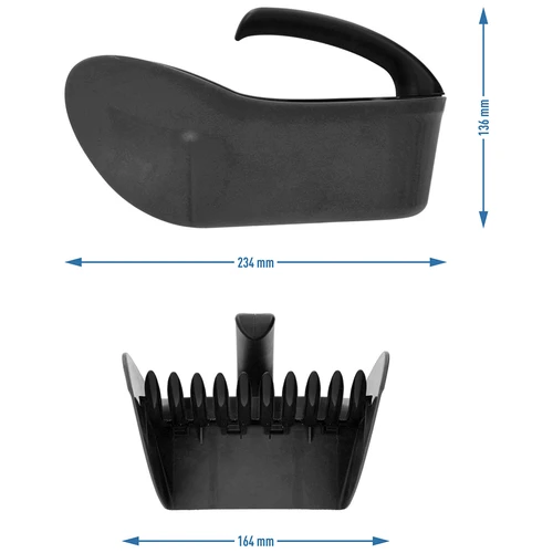 Plastikinis smulkių vaisių rinktuvas, juodas - 9