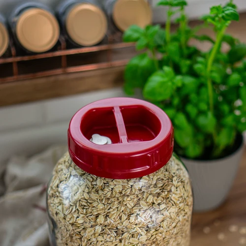 Plastikinis twist-off dangtelis fi 100 su anga ir kamščiu - 8