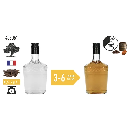 Płatki dębowe mocno opiekane do aromatyzacji alkoholi (whisky, bourbon, brandy, koniak, piwo), 50 g - 6