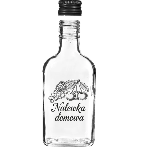 Plokščias butelis 200 ml su užsukamu dangteliu, užrašas „Naminė užpiltinė”, 1 vnt. - 3
