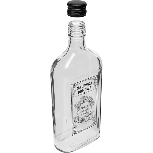 Kišeninė gertuvė–butelis 500 ml su užsukamu kamšteliu, spauda „Naminė užpiltinė”, 1 vnt. - 3