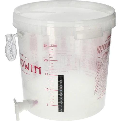 Pojemnik do fermentacji piwa z rurką fermentacyjną, kranikiem, termometrem i reduktorem osadu - 2