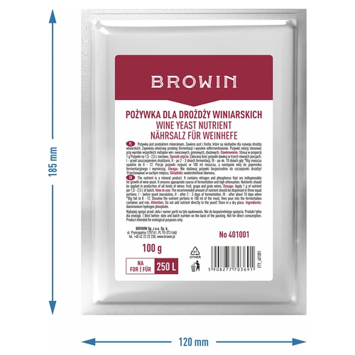 Pożywka do drożdży winiarskich, 100 g - 2