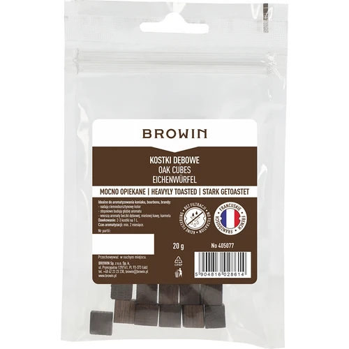 Prancūziško ąžuolo kubeliai, stipriai skrudinti, 20 g - 2