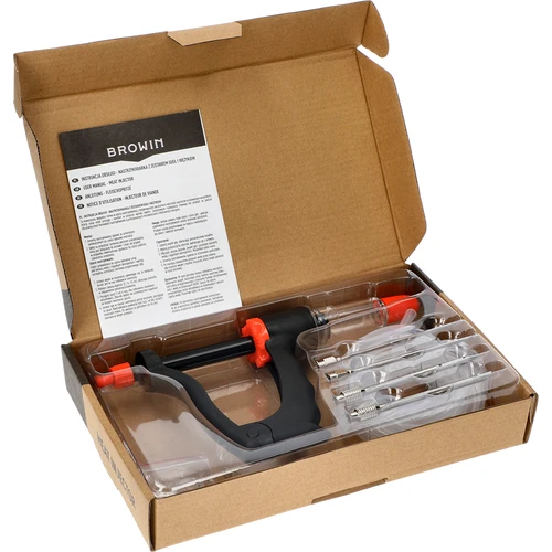 Pusiau automatinis mėsos injektorius su adatų rinkiniu ir žarnele - 6