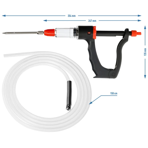 Pusiau automatinis mėsos injektorius su adatų rinkiniu ir žarnele - 8