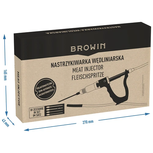 Pusiau automatinis mėsos injektorius su adatų rinkiniu ir žarnele - 10