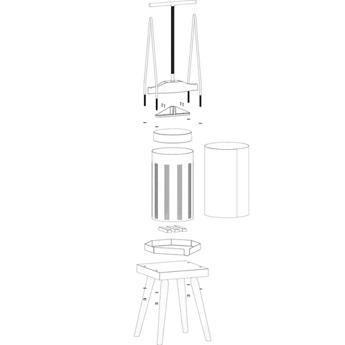Rėminis vaisių presas – su metaliniu krepšiu, 10 l - 4