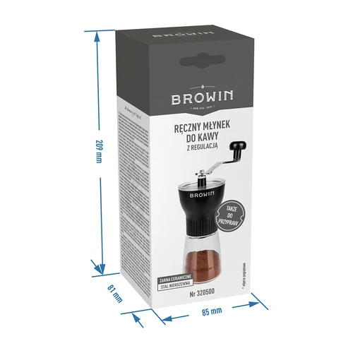 Rankinis kavos malūnėlis su malimo rupumo reguliavimu - 8