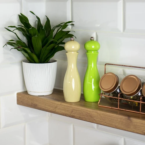 Rankinis pipirų ir druskos malūnėlis, 18 cm, žalias - 3