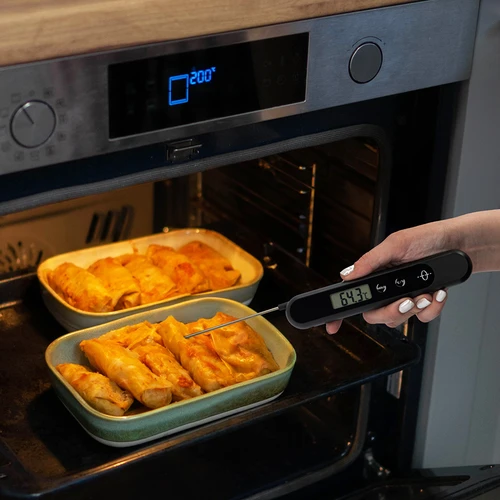 Rankiniu būdu įkraunamas elektroninis virtuvinis termometras - 10