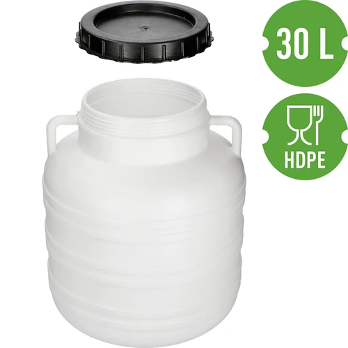 Rauginimo statinė 30 l – balta, su rankenomis - 3