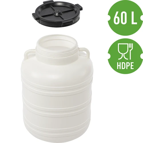 Rauginimo statinė 60 l – balta, su rankenomis - 3